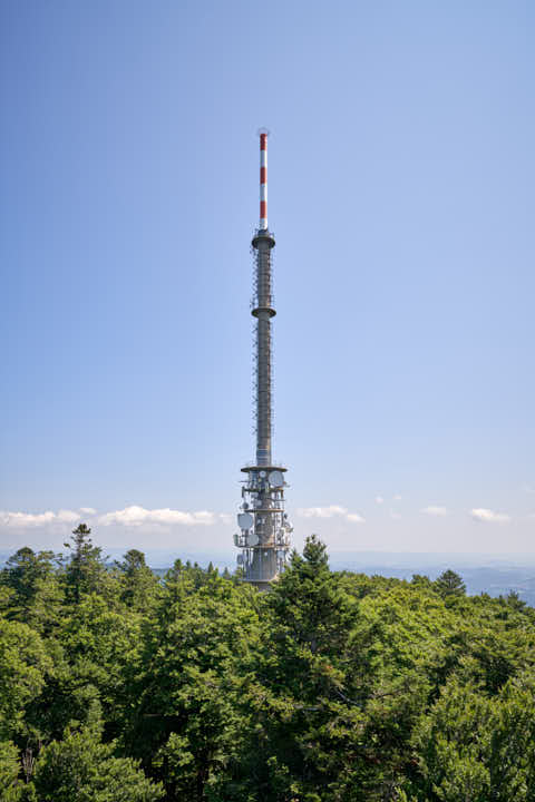 Gemeinde Sonnenwald Landkreis Freyung-Grafenau Brotjacklriegel Funkturm Sendeanlage (Dirschl Johann) Deutschland FRG